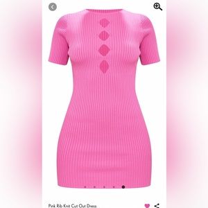 💓Rib Knit Pink Dress